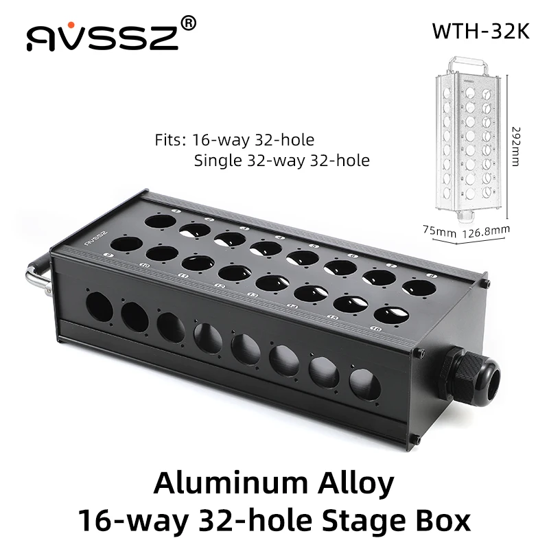 AVSSZ Al alloy Multi-channel Cable Blank Cable Box 16/24/32 Channels for Stage Mobile Audio XLR Male Female Audio Signal Cable