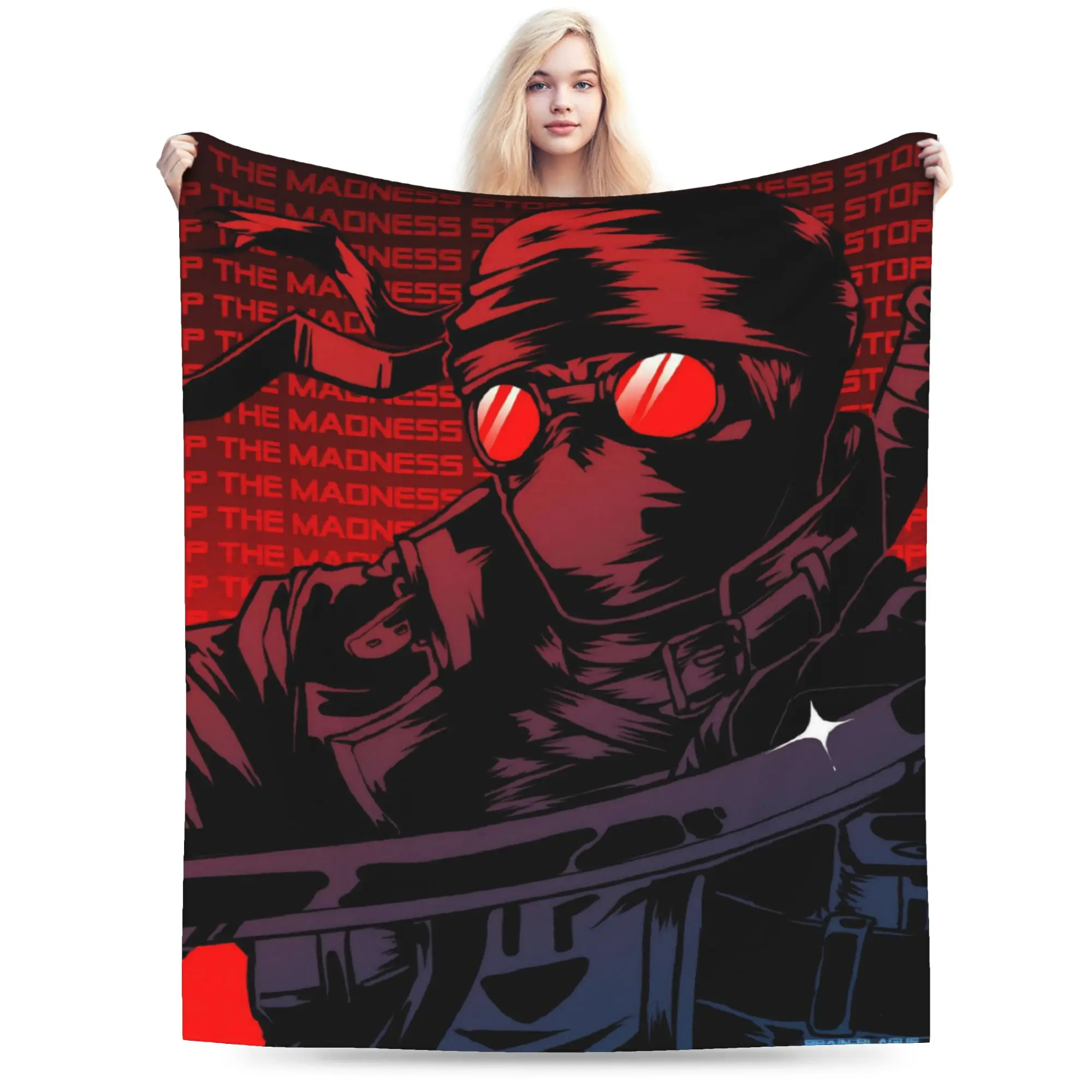 New MADNESS COMBAT Hank Blankets Lightweight Thin Flannel  Cozy Throw Blanket Machine Washable