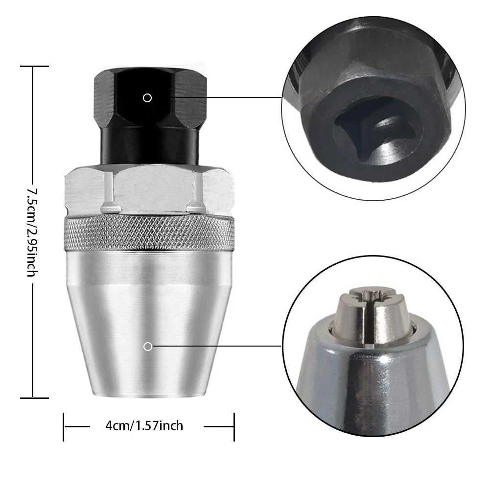 6-13mm Broken Bolt Extractor Set, Metal Damaged Stud Remover Tool for Impact Wrench and Ratchet, Non-Electric Manual Operation