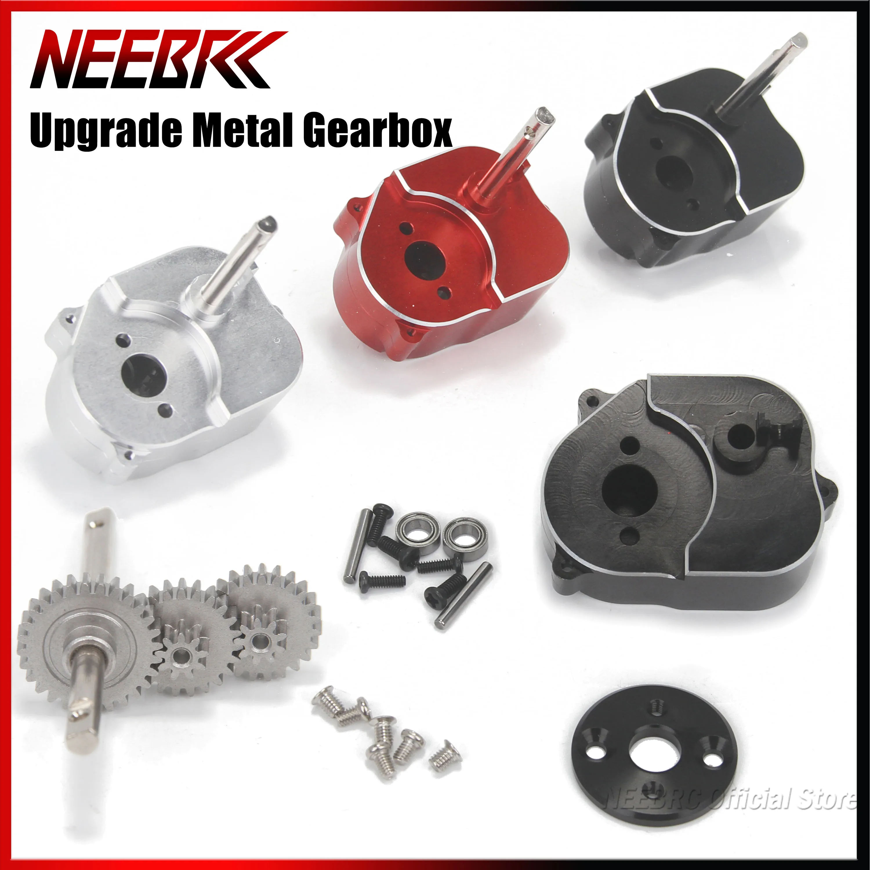 Upgrade Metal Gearbox Adapter Plate Gear Box Set for 1/12 RC Car MN82 MN99S MN168 MN78 MN98 LC79 280 370 Motor Cover Toy Part