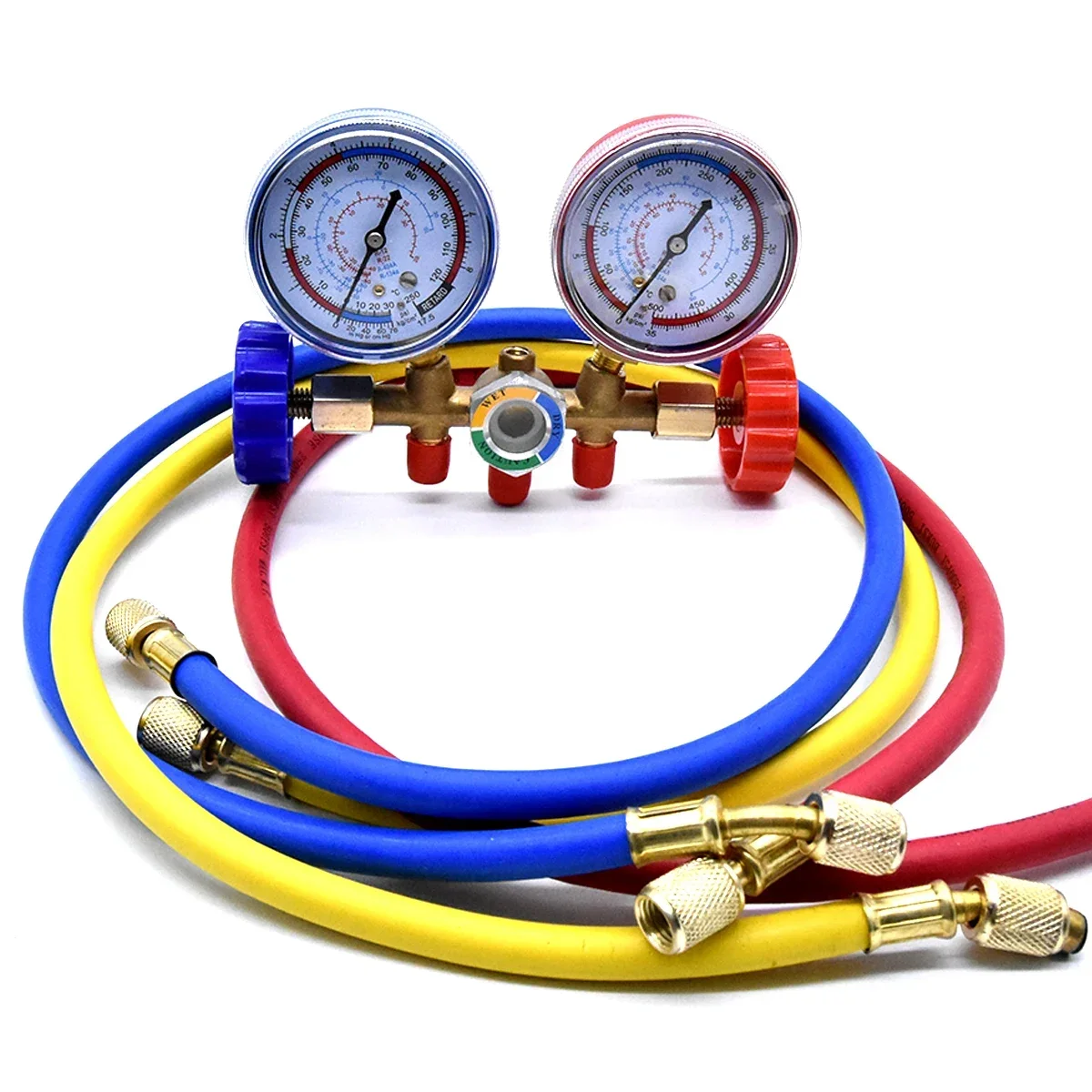 

Car HVAC A/C Refrigeration Kit Manifold Gauge Set Auto Refrigerant H/L Quick Coupler Manifold Gauge Tool Set for R22 R12 R134A