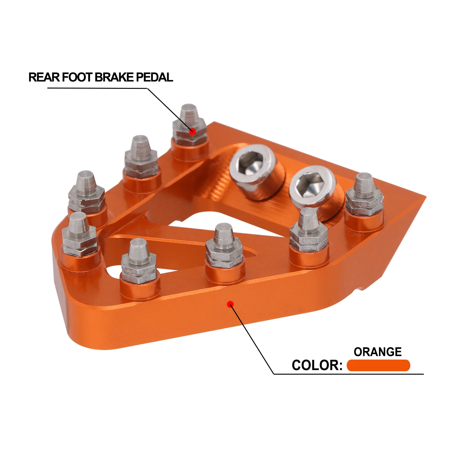 CNC Rear Brake Pedal Step Plate Tip For KTM SX SXF EXCF XCF EXC XCW EXCF 125 150 250 350 450 500 2017 2018 Motocross Enduro Bike