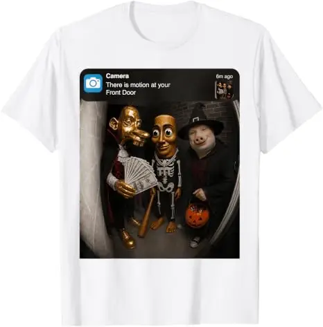 Tung Sahur Neegy Meme Doorbell John Pork Halloween-Kostüm Premium Weiches Baumwoll-T-Shirt Y2k Joke Brainrot Crew Persönlichkeitskleidung – Detail 20