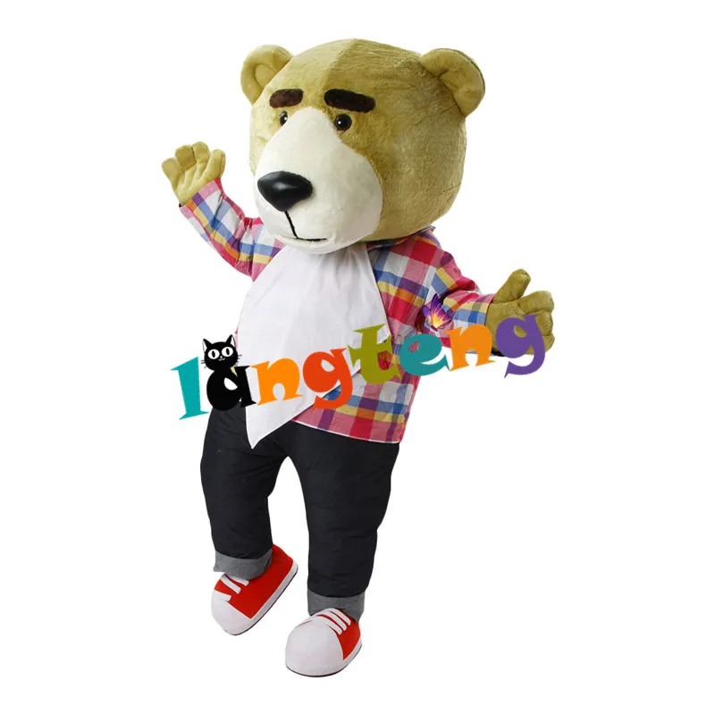 1316 Funny Cartoon Halloween Cosplay Party Brown Bear Mascots Apparel Christmas Costuming