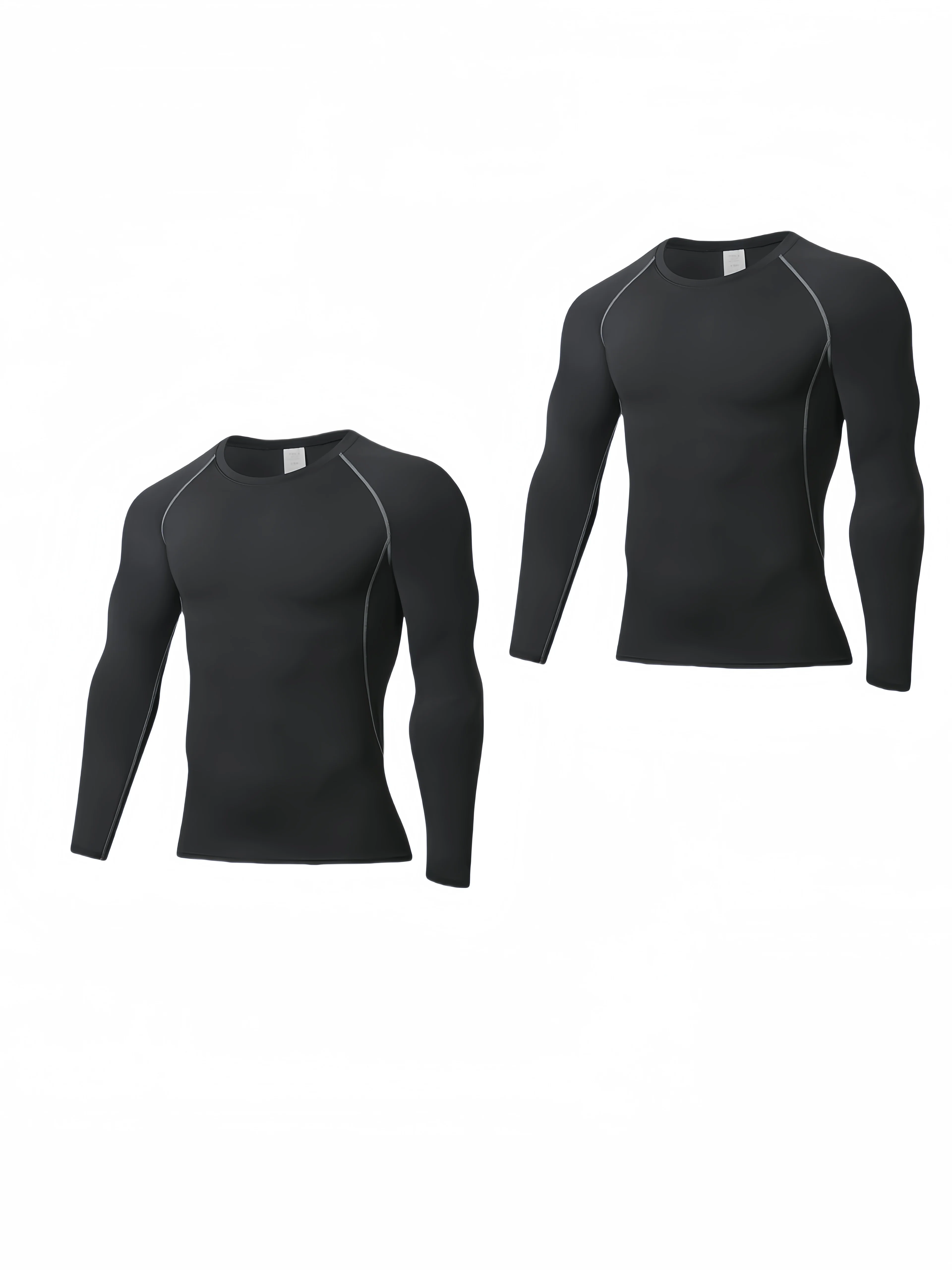 

Elite long-sleeved compression T-shirt, made of elastic and breathable polyester fiber, is suitable for casual and gym wear