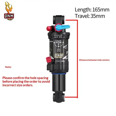 Air Shock Absorber for Mountain Bikes Dual-Chamber with Damping Off-Road Rear Shock AO-39RC Mountain Bike Cycling Accessories