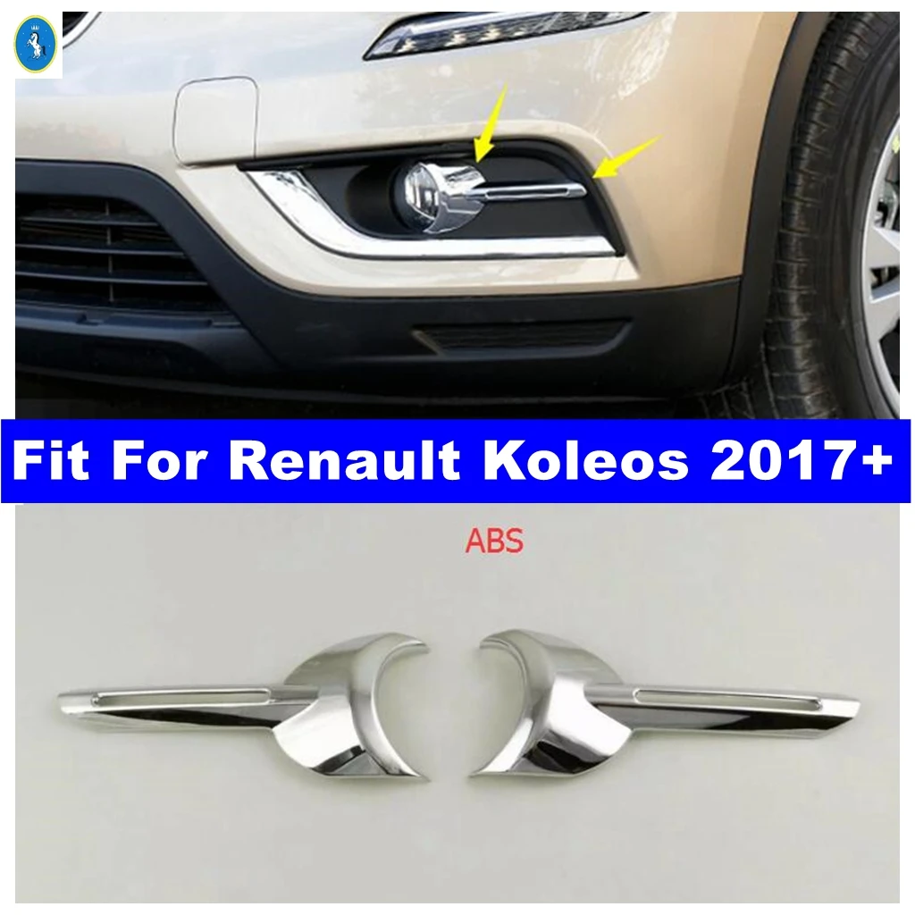 

Front Bumper Fog Lights Lamps Foglight Decoration Frame Cover Trim Fit For Renault Koleos 2017 - 2019 Exterior Car Accessories