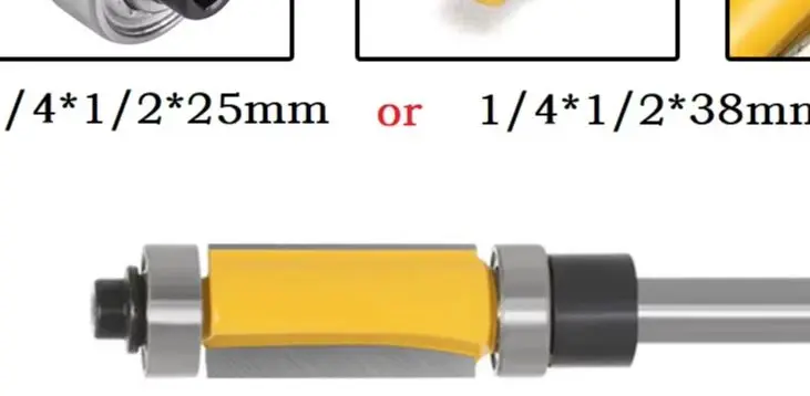 

1PC 6MM Shank Milling Trimming Cutter Double Bearing Straight Flush Router Bit High-selling Tool Accessories