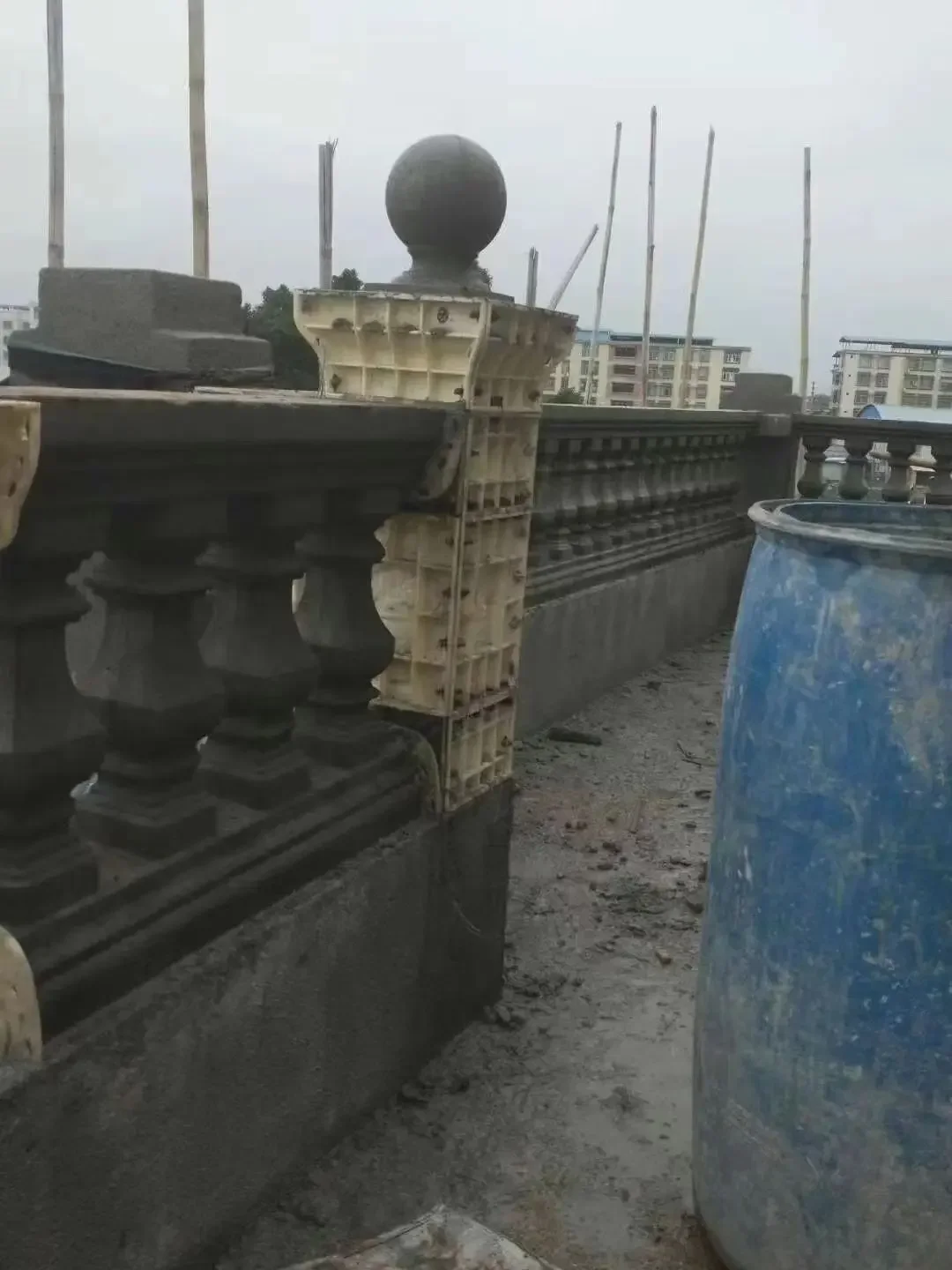 High Square Gourd for Terrace Casting, Decorative Handrail, Pillar Column, Concrete Fence, Balustrade Mold, 5 Per Meter, 60cm