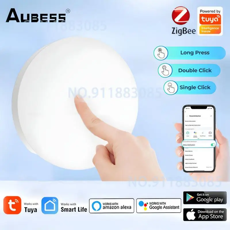 Tuya ZigBee Smart Button Scene Switch Wireless Remote One Key Controller Home Automation Scenario Google Alexa Voice Assistant