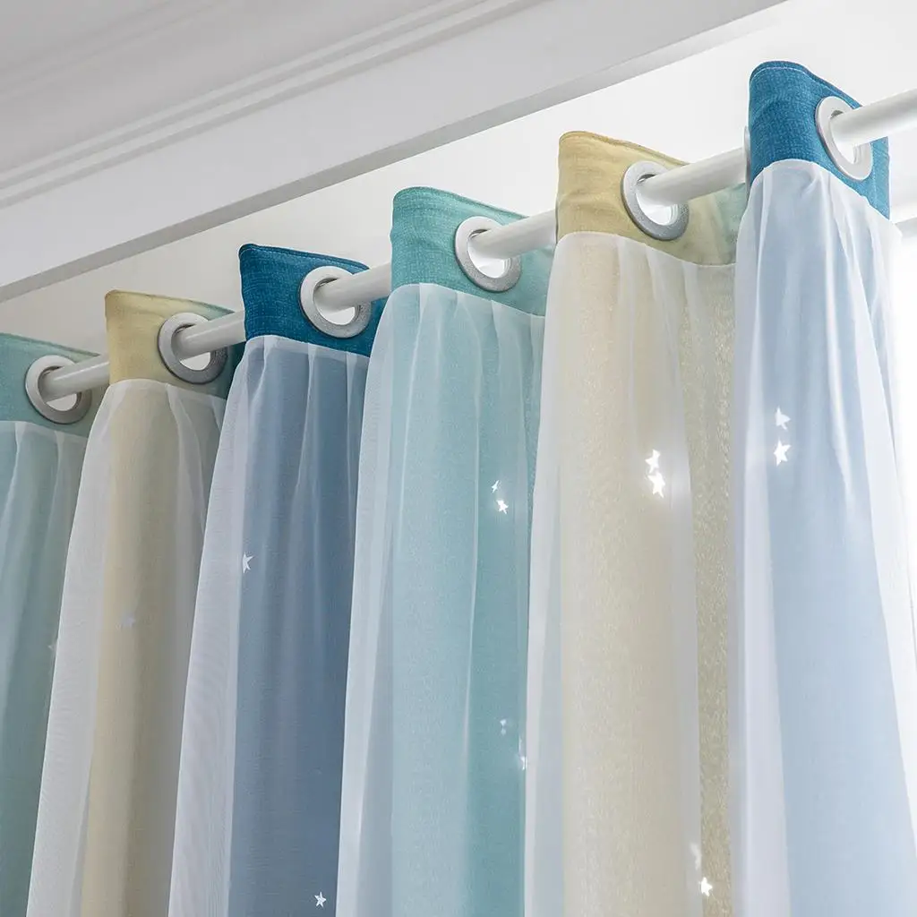 1Panel Blackout Curtain for Patio Block Heat Waterproof Solid Rustproof Grommet Top Public Sun Blocking Window