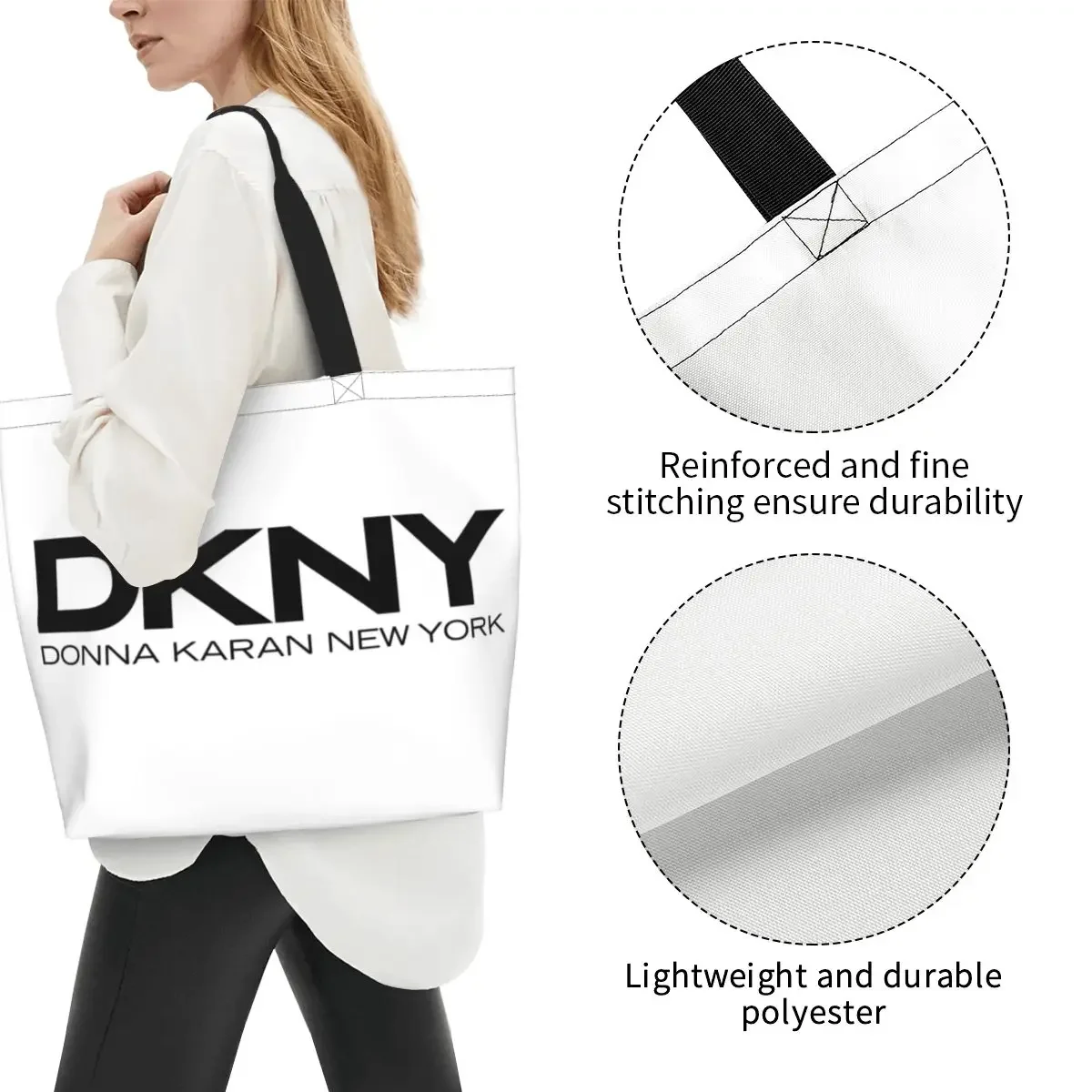 DKNYs Large Capacity Shopping Bag Merchandise INS Trending Tote Bag For Women