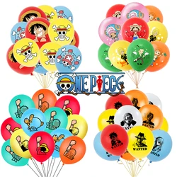 12pcs Anime One Piece Balloon Set Cute Cartoon palloncini in lattice decorazione per feste fornitura per feste regali di compleanno per bambini