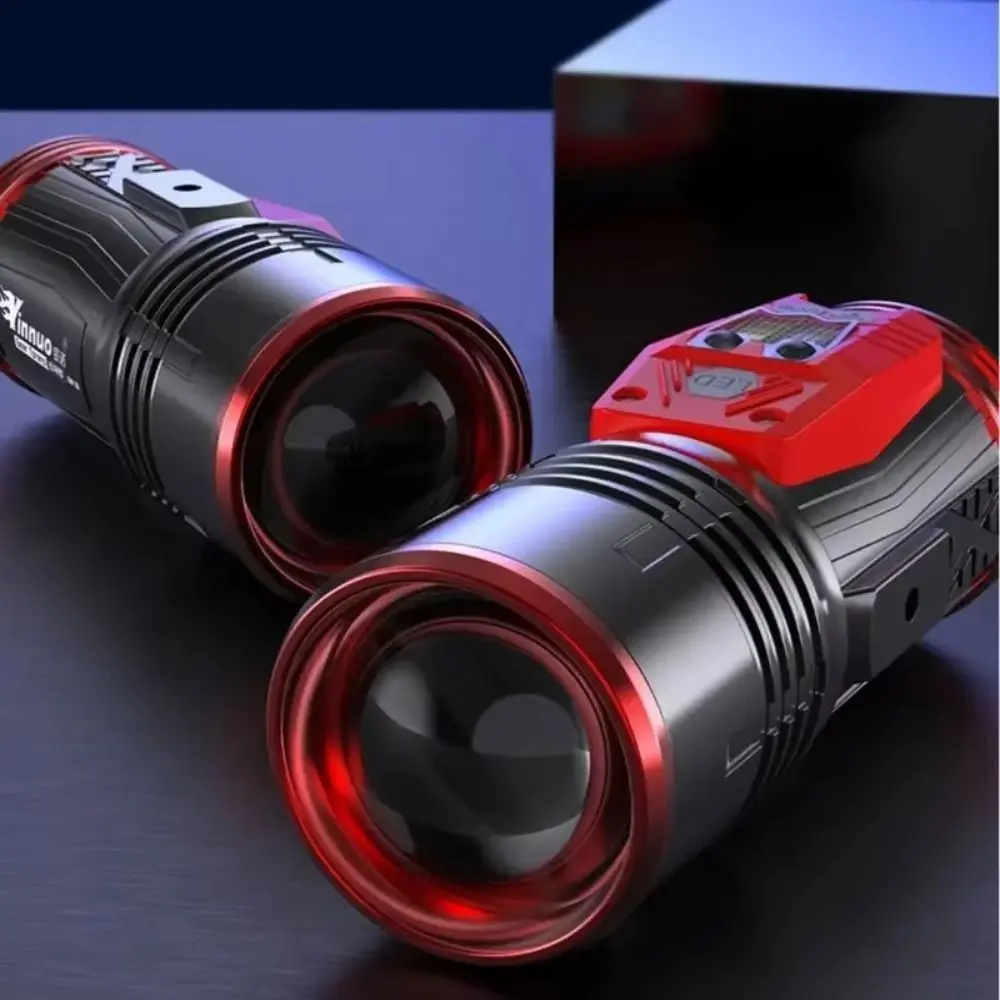 4 Color Light Source LED Fishing Flashlight Induction bait lamp Waterproof Zoomable Flashlight Durable Multi-functional