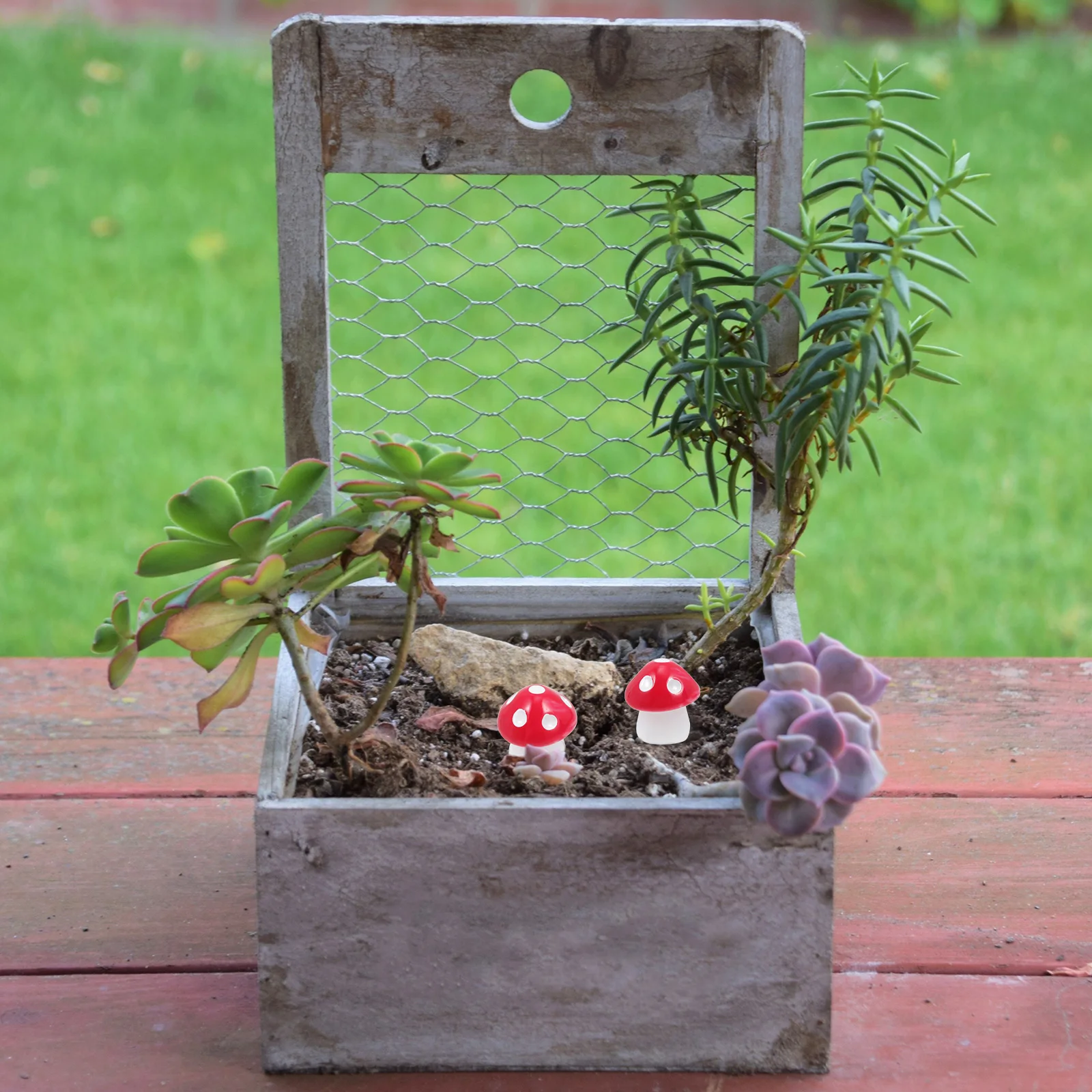 

50 Pcs Mini Mushroom nament Colorful Resin Garden Home Decoration L scape Mini Adornment Bonsai Decor Realistic Fine