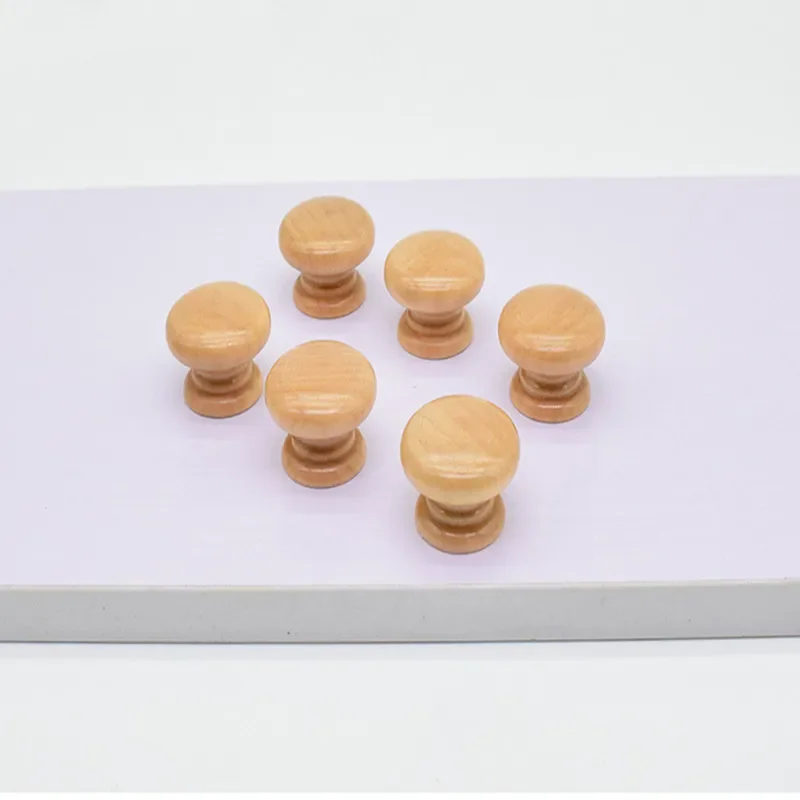 10pcs  The mushroom type natural wooden cabinets, drawers, wardrobe handles, door pulls, kitchen handles, furniture hardware