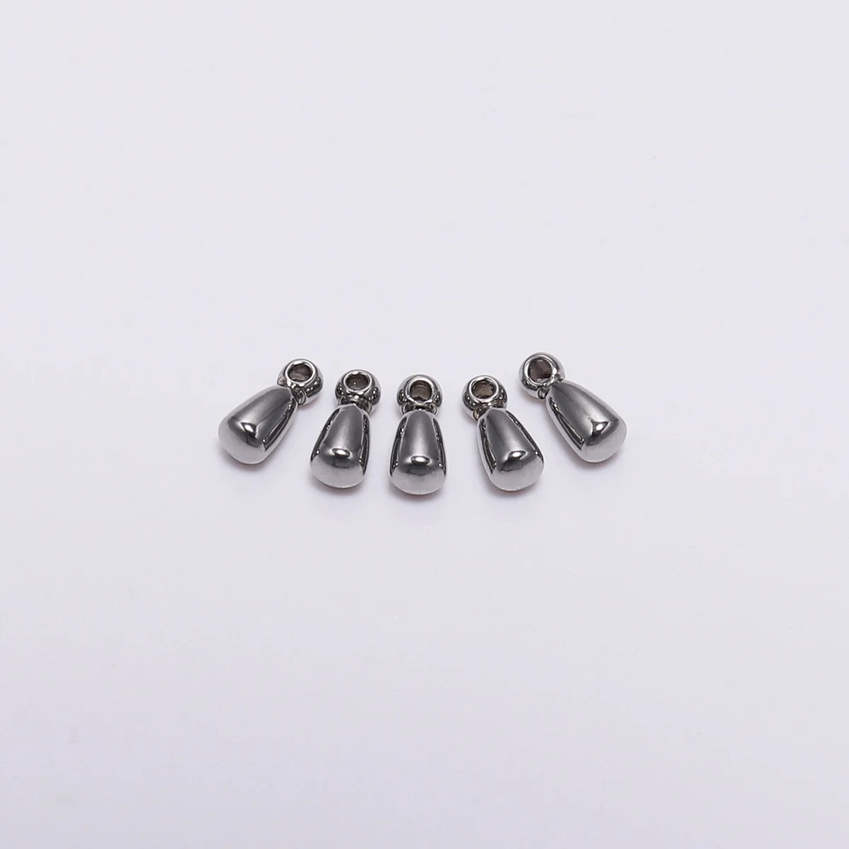 20Pcs 2.6*6.2mm Stainless steel Bead Findings Extender Chain Pendant Water Drop End Beads For DIY Jewelry Making Accessories