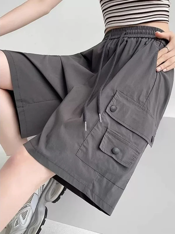 

Мужские летние шорты в японском ретро-стиле, большие размеры (до 300 фунтов), тонкие, с эластичным поясом, А-силуэт, широкие штанины, длина до колена