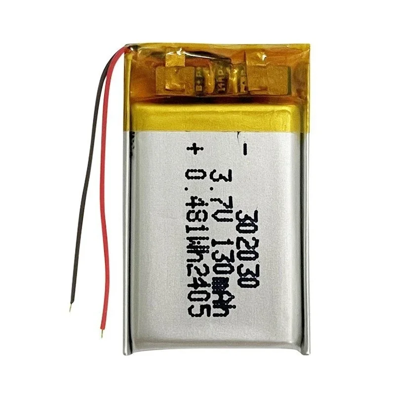 [New] 302030 Lithium Polymer Battery 3.7V 120mAh Li-Po Battery for Night Light Makeup Mirror Selfie Stick Facial Sprayer