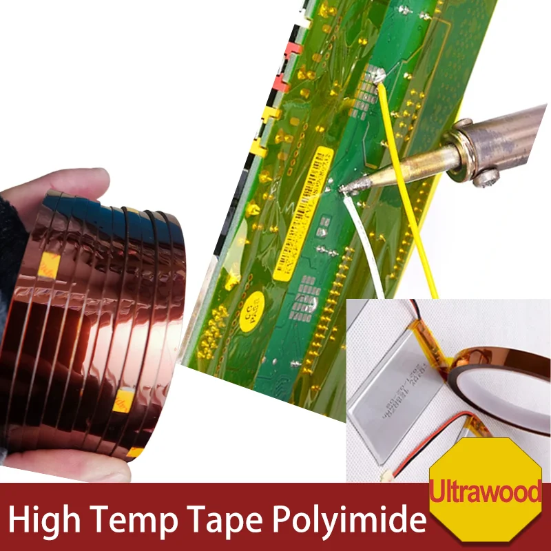 1~10pcs 3D Printer Parts High Temperature Resistant Heat BGA Kapton Polyimide Insulating Thermal Insulation Adhesive Tape