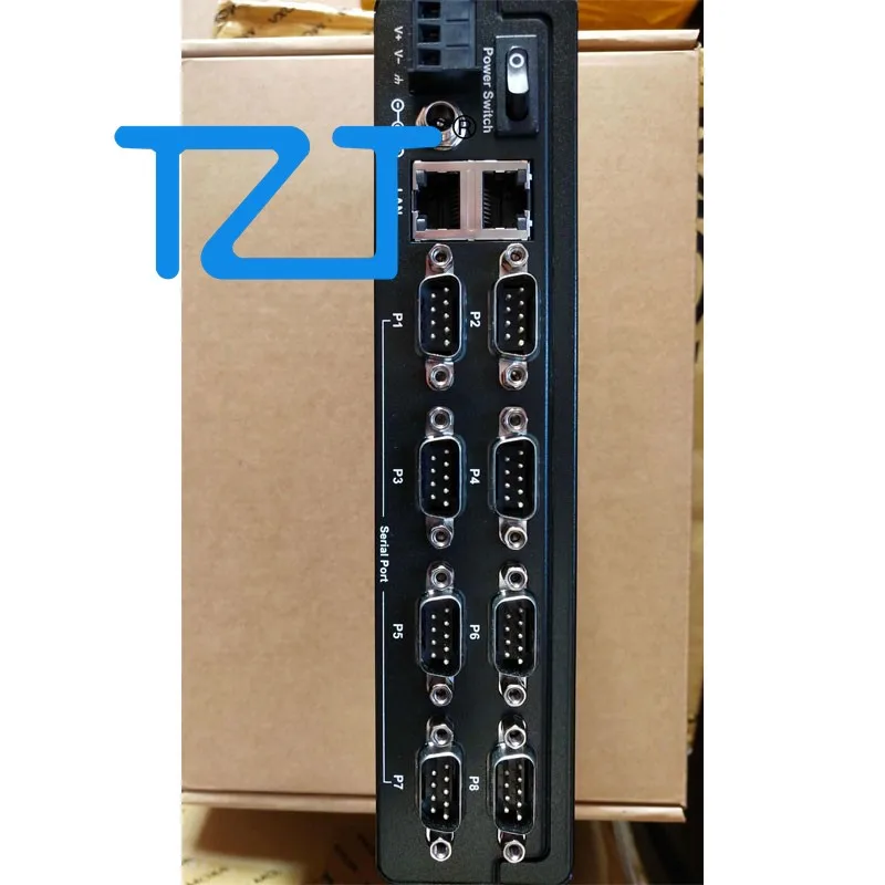 TZT MOXA NPort 5650-8-DT 8-Port Serial Server Support Wall-mount and Guide-rail Installation with DB9 Pin Connector