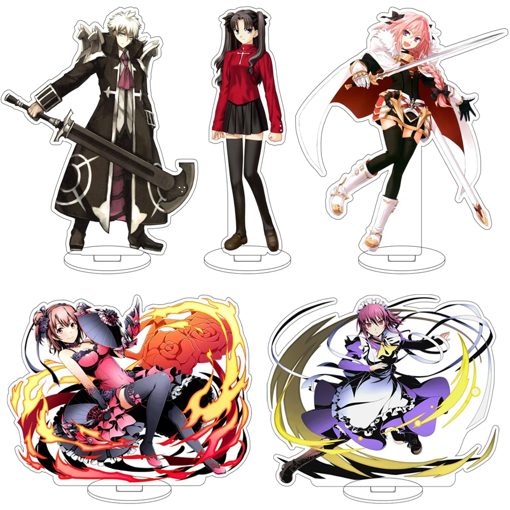 

16CM Anime Fate/Zero Altria Pendragon Rin Tohsaka Joan of Arc Sakatsuki Miyu Cos Acrylic Figure Stand Ornaments Chrismas Gifts