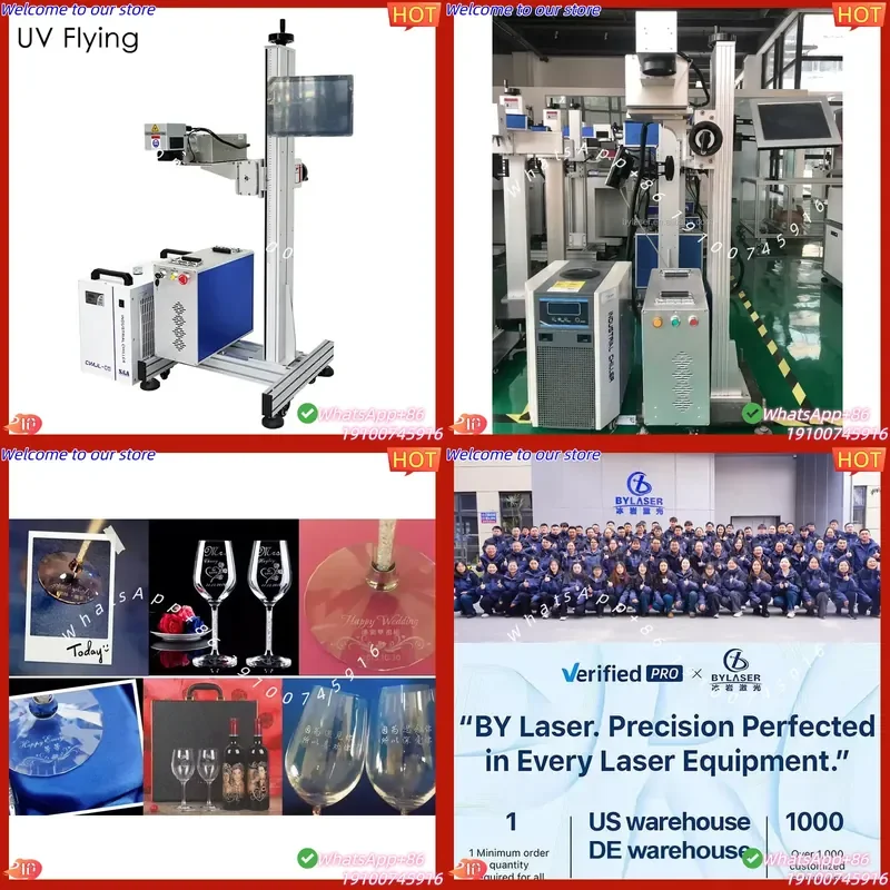 CE Certificate 3w 5w 10w 15w 20w 355nm UV JPT Mark on the Fly Flying Tying Marking Machine for Production Line