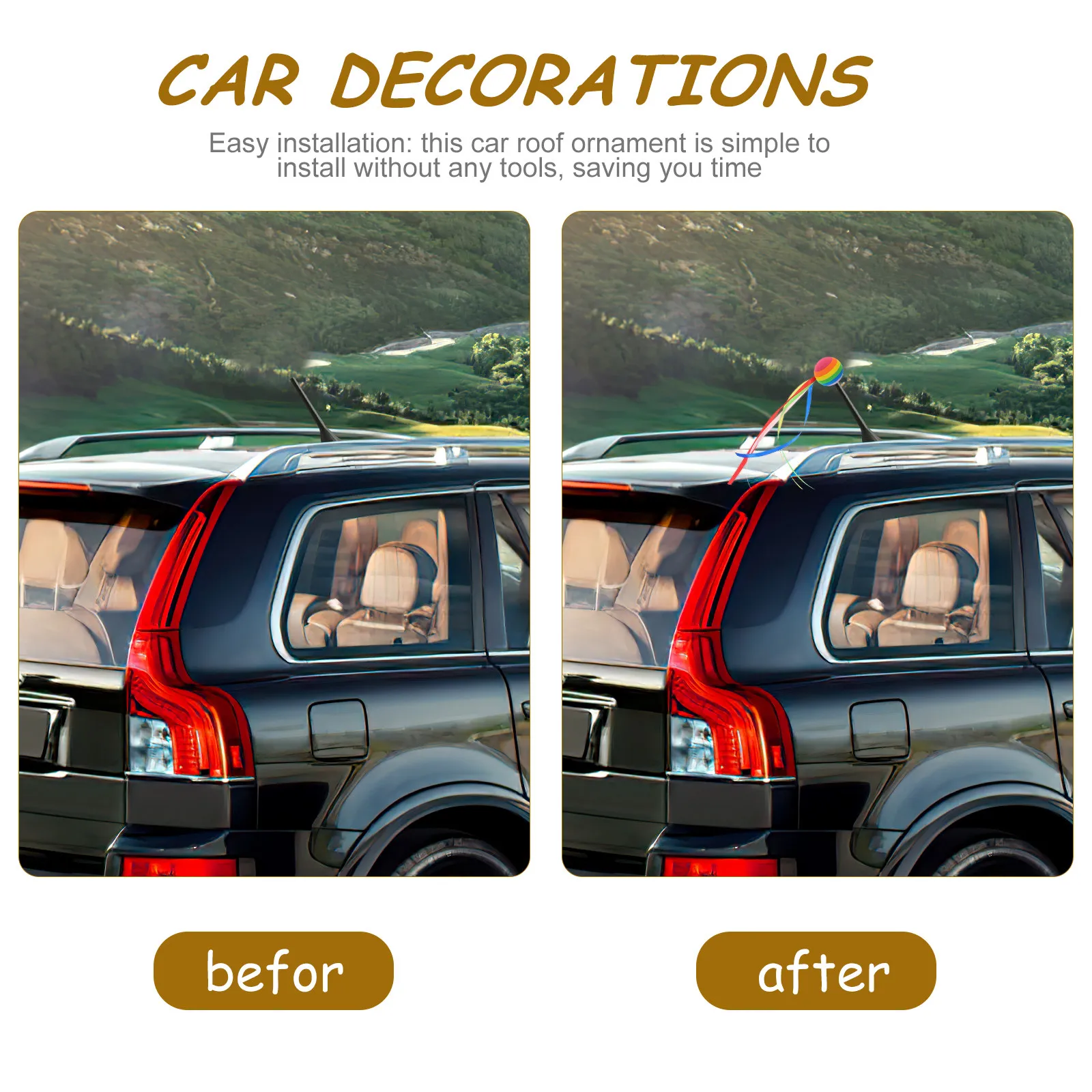 

Декоративный шарик-антенна для автомобиля, стильный внешний аксессуар, украшение для авто