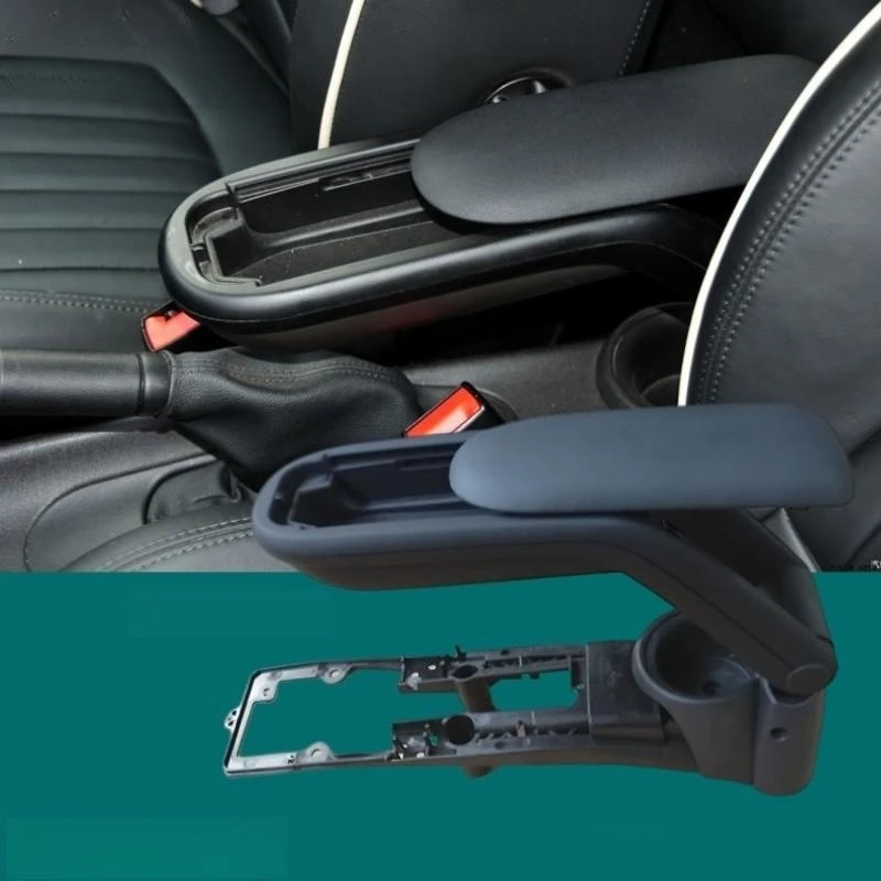 لسيارات BMW ميني كوبر R55 R56 R57 R58 وحدة التحكم المركزية مسند الذراع ترقية صندوق تخزين منظم ملحقات السيارة الداخلية أجزاء سوداء #3