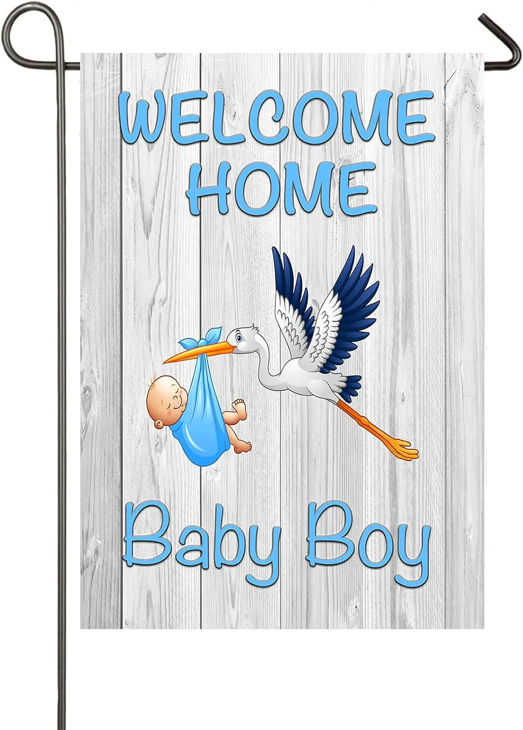 Welcome Home Baby Boy Garden Flag Baby Shower Birth Announcement Family Party Newborn Gender Reveal Lawn Yard Sign Pink Stork Ou