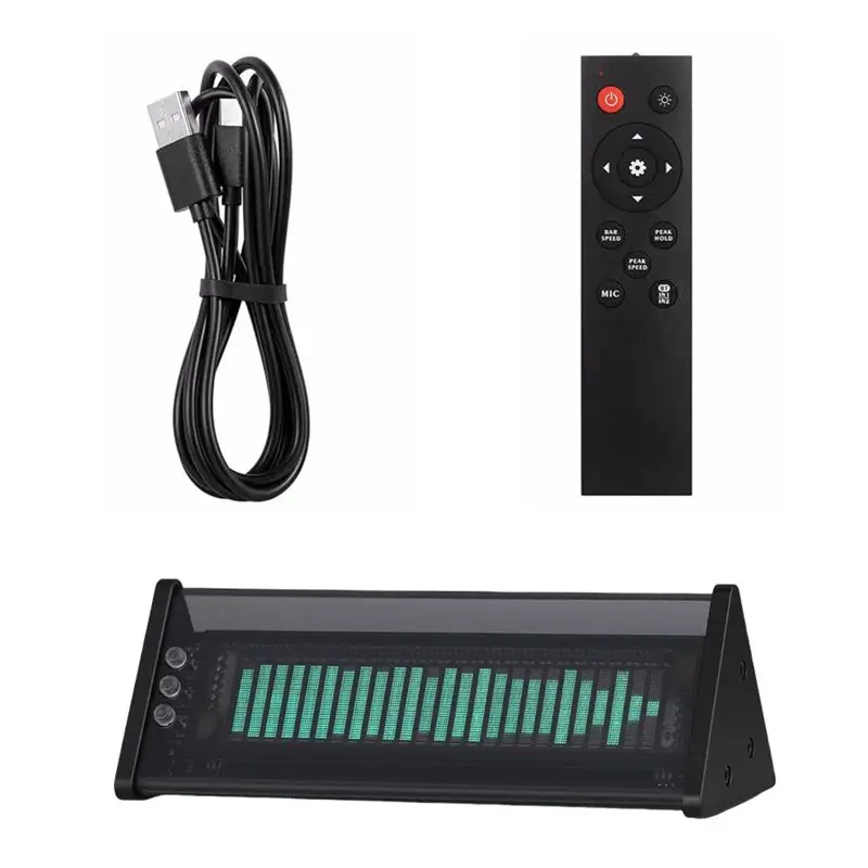 M51K-Retro VFD Music Spectrum Display Screen With Bluetooth 5.0 Audio Switcher Sound Level Meter Desktop Clock Remote Control