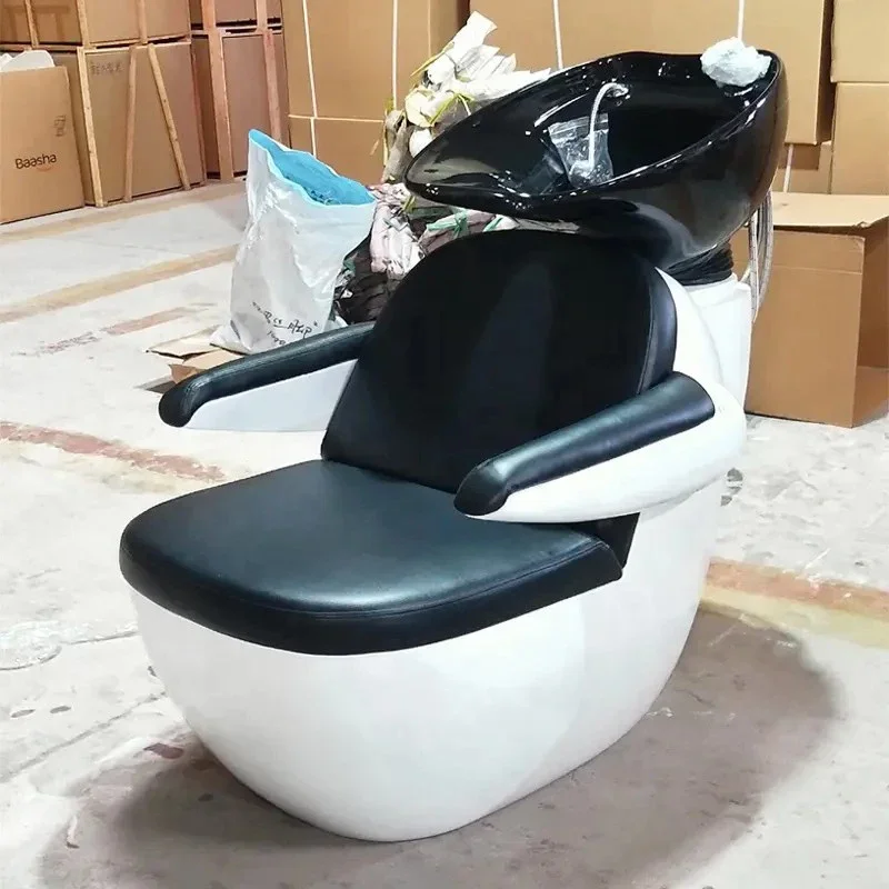 Beauty Salon Equipment Shampoo Pots Unit Shampoo Chair with Ceramic Bowl for Sale