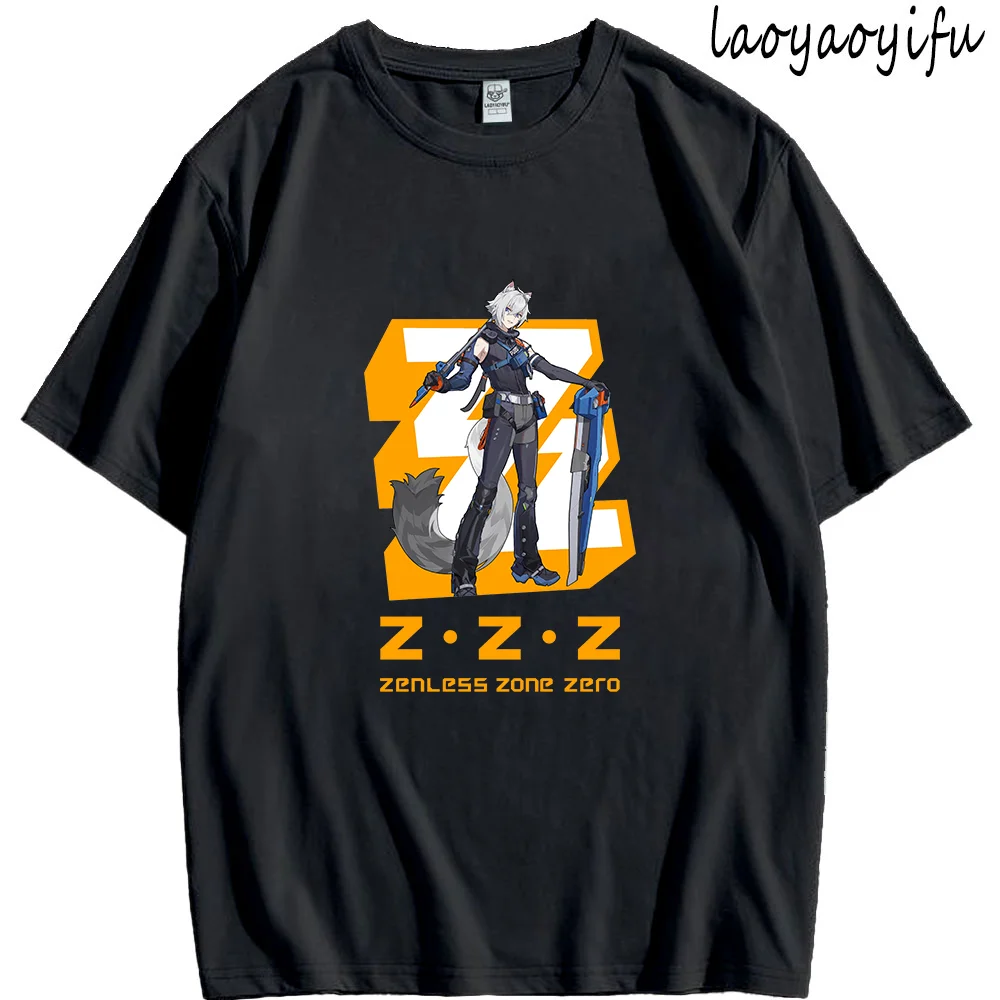 Zenless منطقة صفر لعبة دور تي شيرت الرجال النساء القطن المحملة التحقيق الإجرامي تشو يوان تشينغ يي طباعة بلايز الجرافيك تي شيرت
