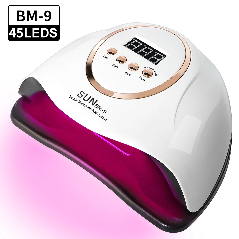 

UV LED Nail Lamp, Professional Nail Dryer Gel Polish Light With 45 Beads, UV Nail Light With 4 Timer Settings