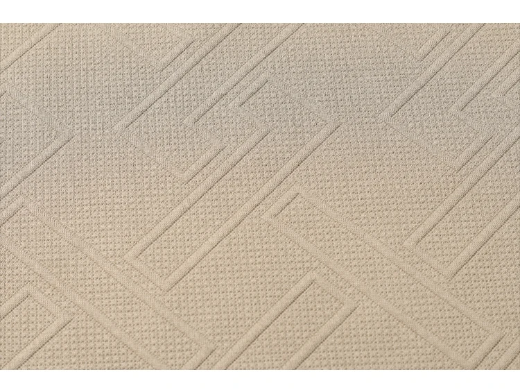 Herren-Oberteil mit Rundhalsausschnitt und langen Ärmeln, geometrischer, erhabener Textur, Jacquard-Stoff, locker geschnitten, geeignet für Büro, Pendeln und Freizeitoutfits. – Detail 10