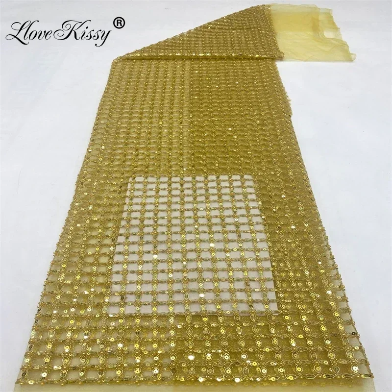 23 cores em estoque malha bordado contas tecido de lantejoulas 5 metros festa vestidos de casamento cheongsam tecido de renda frisada largura: 125cm