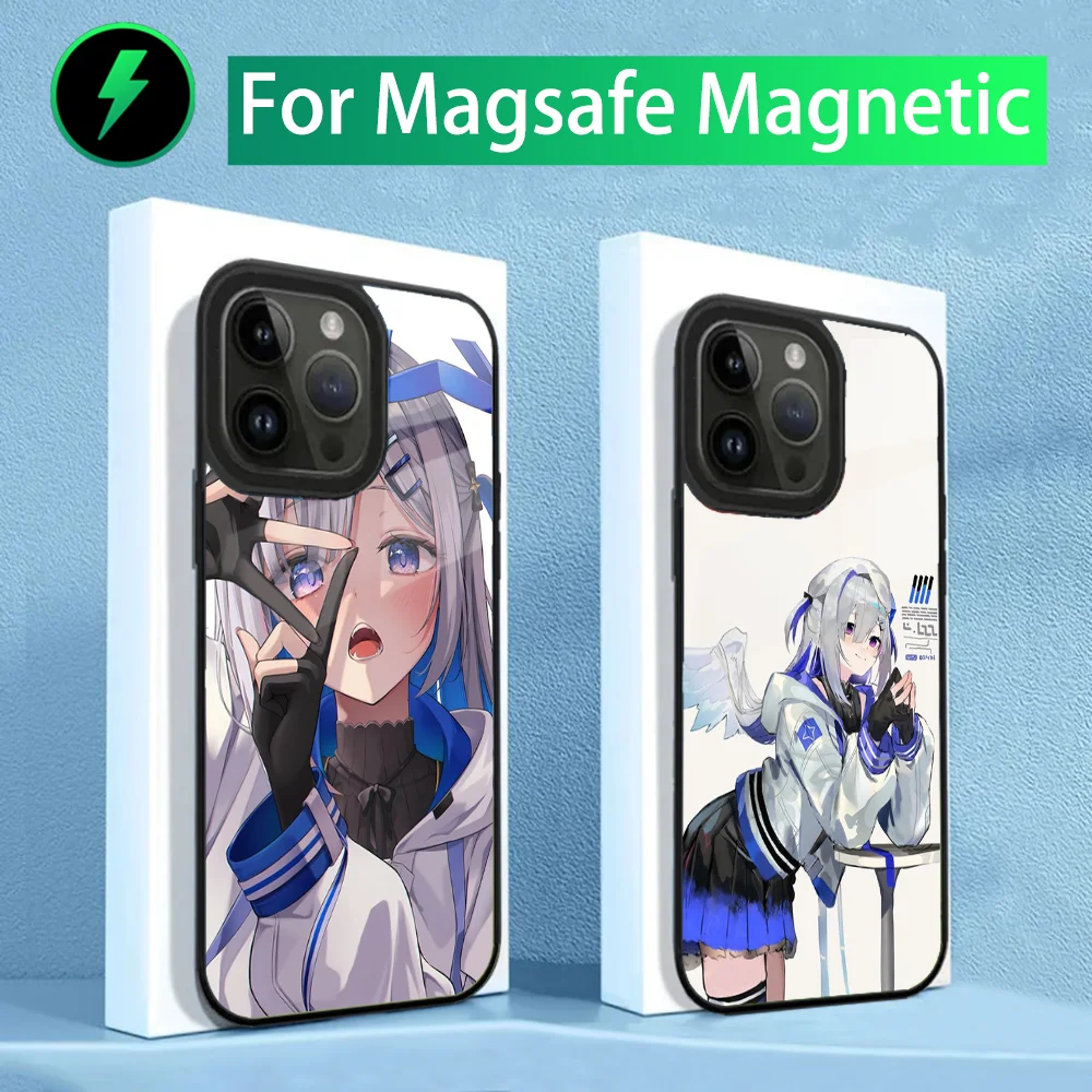 Amane Kanata Phone Case For iPhone 15,14,13,12,11,Plus,Pro,Max Mini Magsafe Magnetic Wireless Charging