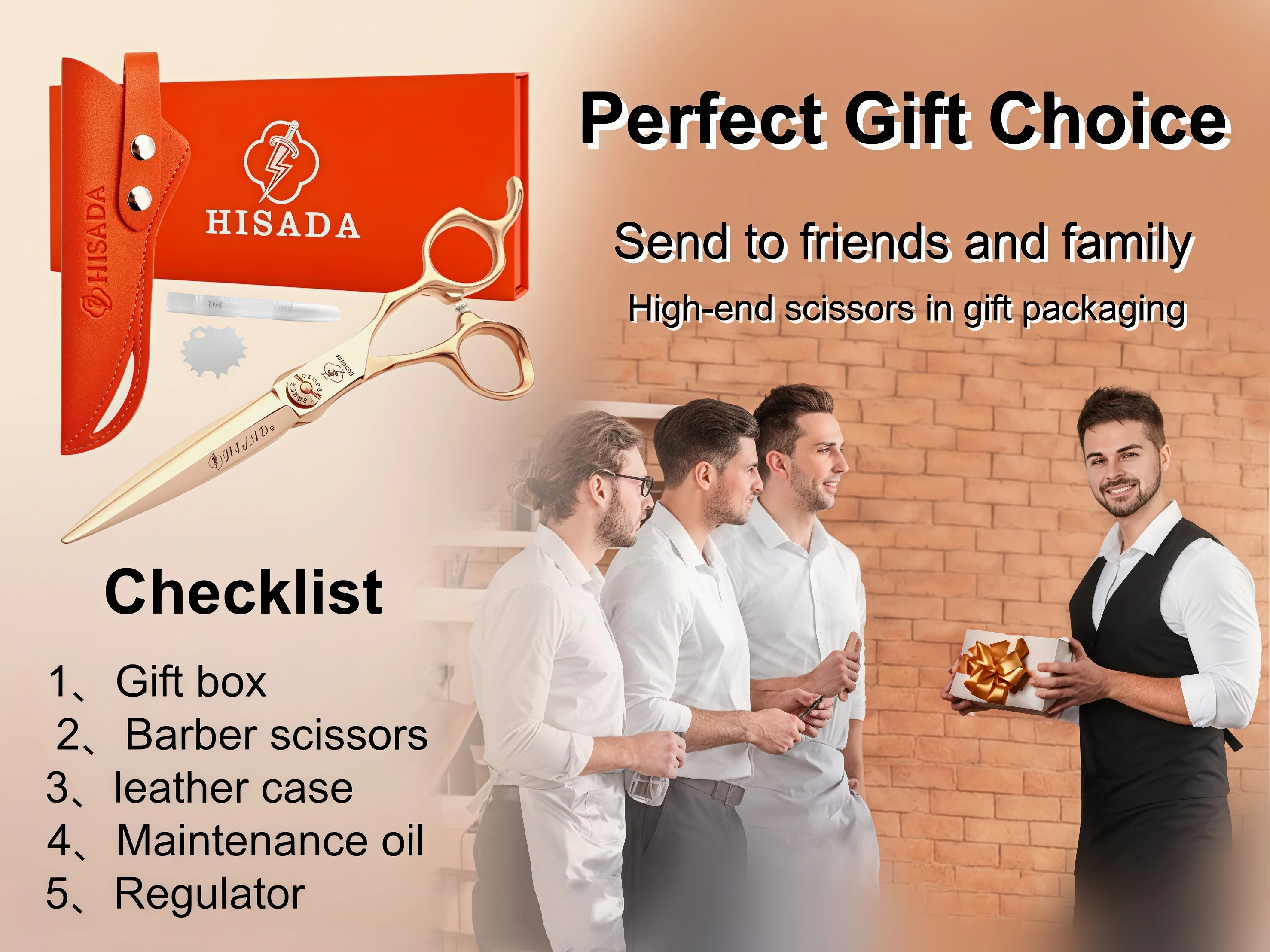 Hisada Professionelle Friseurscheren, Spezielle Haarschneidewerkzeuge Für Friseursalons, Effilierscheren, Haarscheren S3C8Ef6Ce3Ac6409C985996266880D782Q