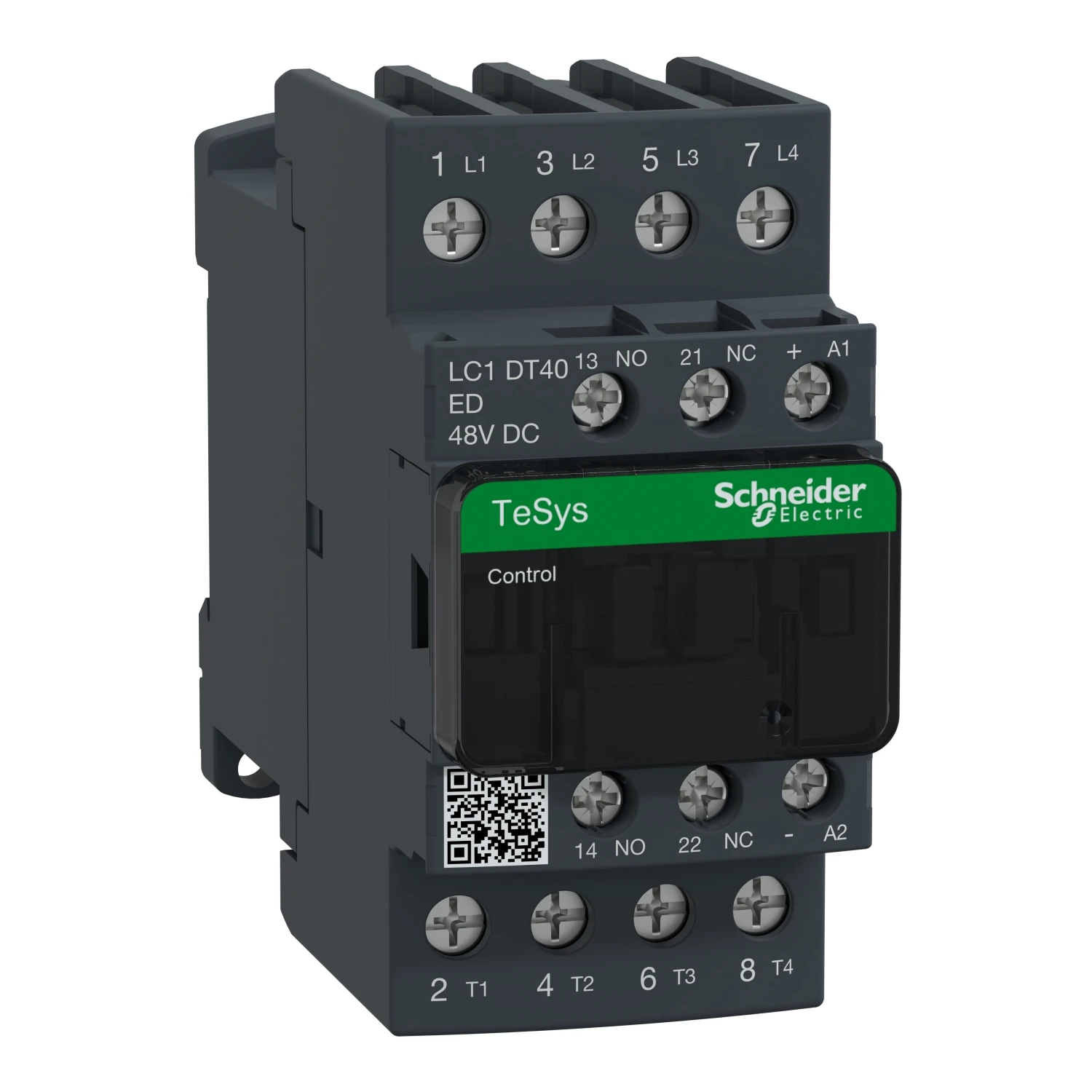 

LC1DT40ED LC1DT40EDC contactor - 4P(4 NO) - AC-1 - = 440 V 40 A - 48 V DC standard coil