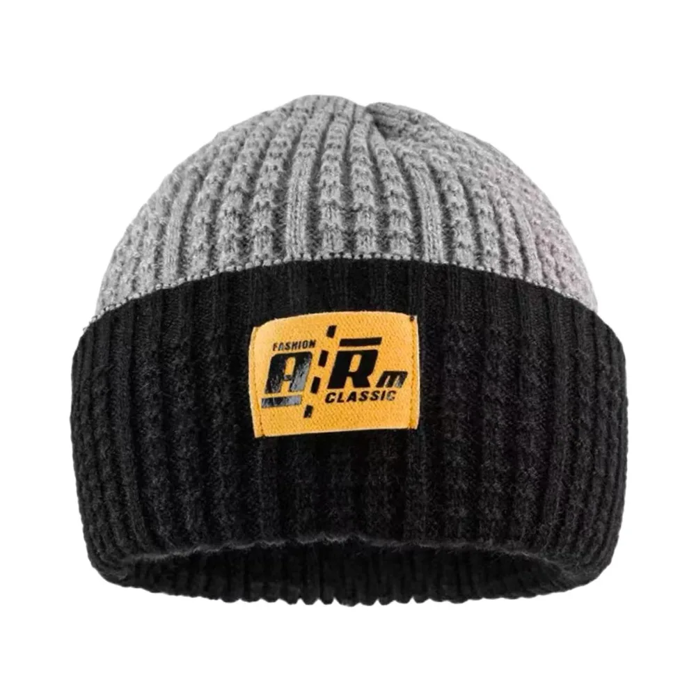 

Модная теплая зимняя шапка с защитой ушей, эластичная вязаная шапка, повседневная утолщенная шапка-бини для женщин