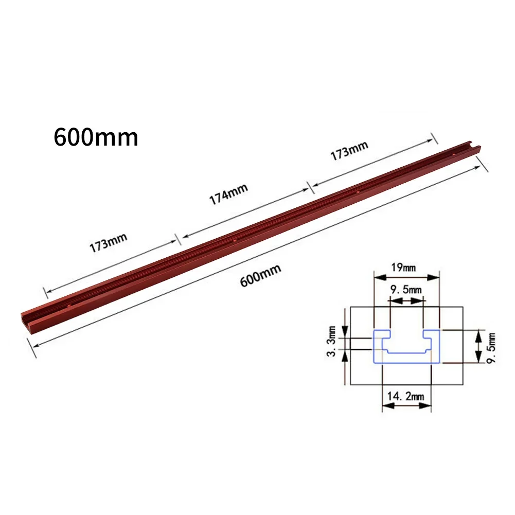 Imagem -04 - Liga de Alumínio T-slot Pista Mitra Gabarito Ferramentas para Carpintaria Roteador Mesa Serras Carpintaria Faça Você Mesmo Ferramenta 300 mm 400 mm 500 mm 600 mm