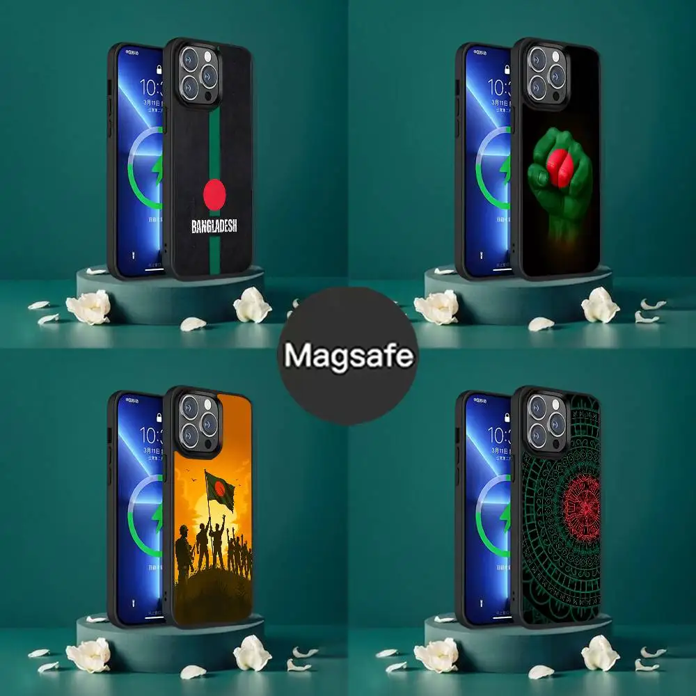 

Bangladesh Passport Flag Phone Case For iPhone 17,16,15,14,13,12,11,Pro,Max,Plus,Mini,SE4,E Magnetic Magsafe Wireless Charging