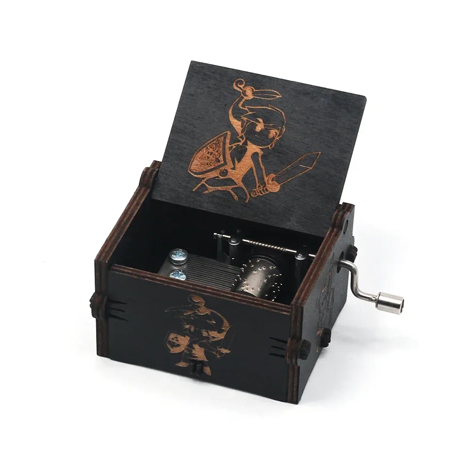 ==New Anime The Legend of Zelda DIY Creative Wooden Music Box Quality Hand-cranked Music Sky City Collection Hobby Toy Best Gift