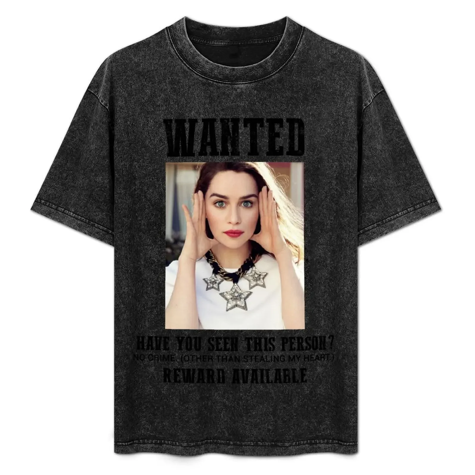 

wanted: emilia clarke T-Shirt anime shirt anime clothes baggy shirts t shirt for men