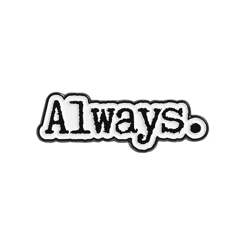 Minimalista série inglês broche carta frase curta citações crachá roupas versátil acessórios de moda fivela anti-exposição