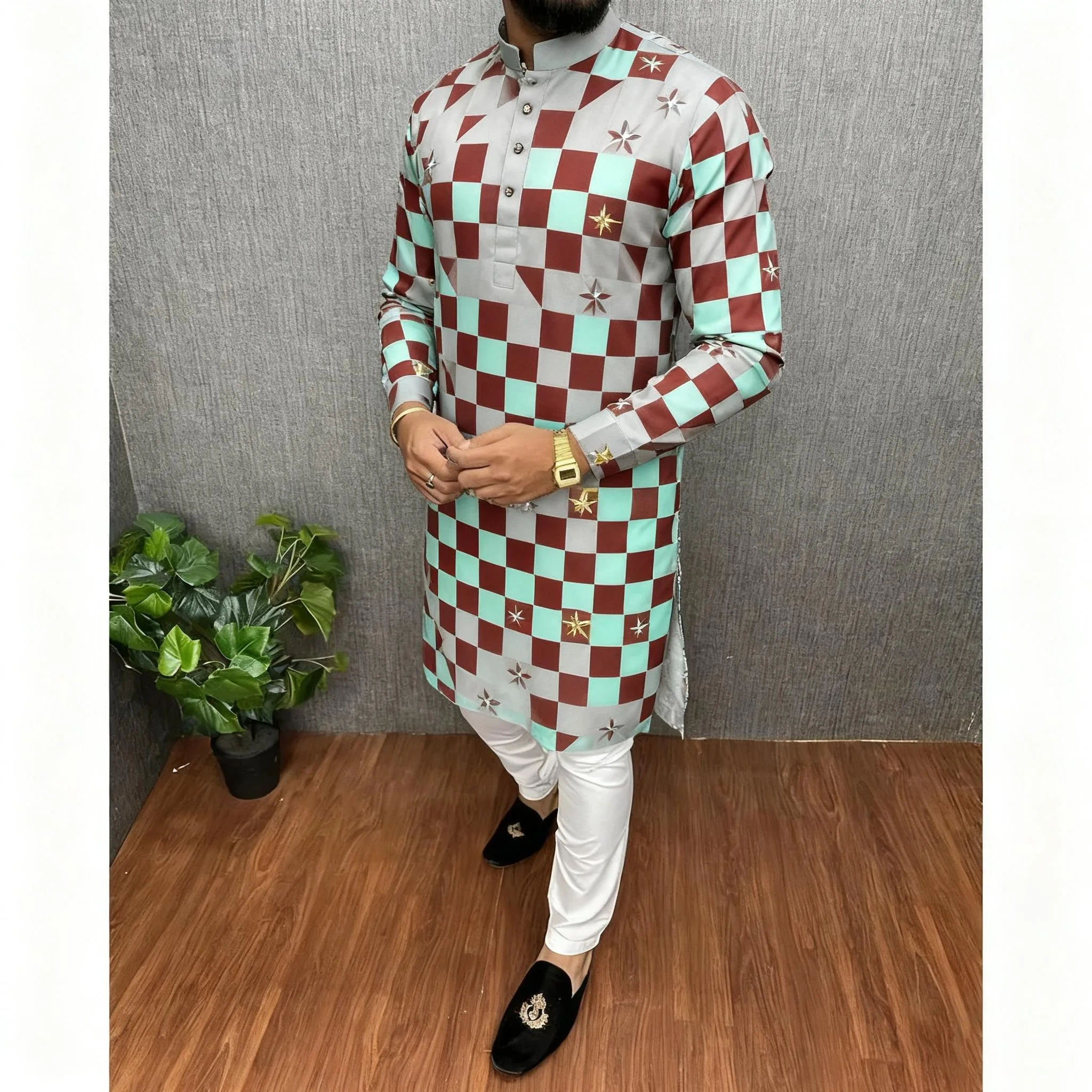 Mens abaya thobe árabe palangre t camisas henley kaftan banded vestido liso camisas masculinas marrocos caftan caftan mimoner