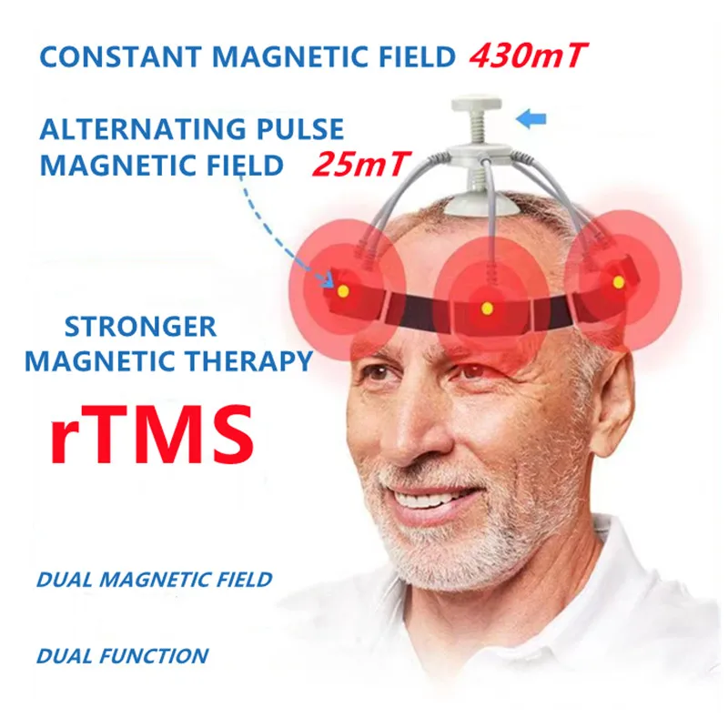 

Магнитный транскраниальный стимулятор 430mT rTMS, дифункциональный инструмент для лечения болезни Паркинсона, бессонницы, тревожности, депрессии