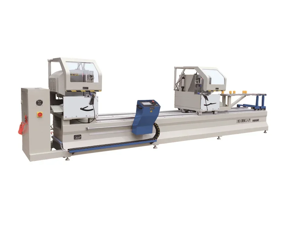 Aluminum & Upvc profile double head cutting saw machine