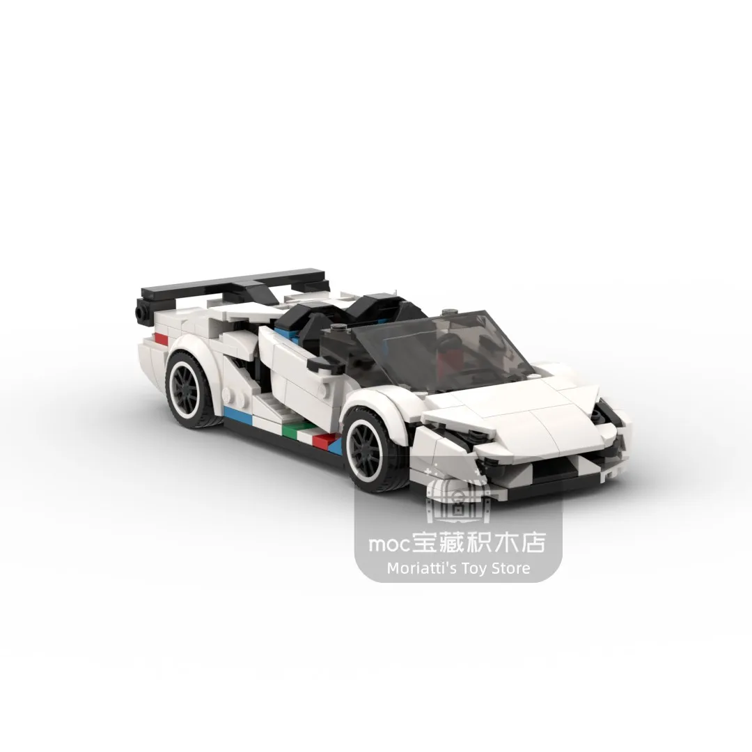 MOC Lambo Aventador SVJ  368pcs racing sports car Vehicle Speed Champion Racer Building Blocks Brick Creative Garage Toys