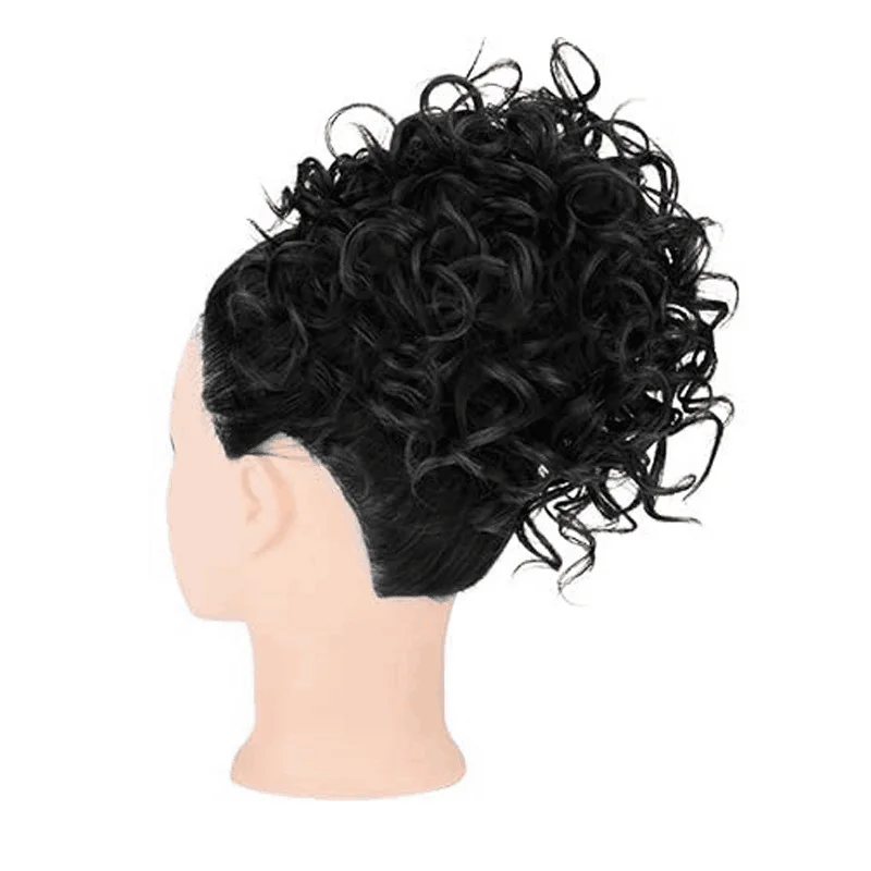 New Style Ladies Curly Bun parrucca in fibra chimica disordinata europea e americana con coulisse cravatta per capelli borsa per capelli coda di cavallo parrucca per uso quotidiano